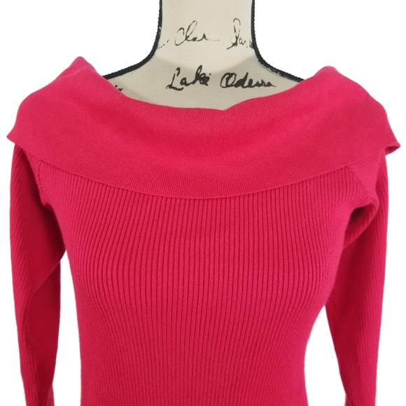 NEW  Lane Bryant Ribbed Knit Off-Shoulder Sweater - Picture 6 of 8